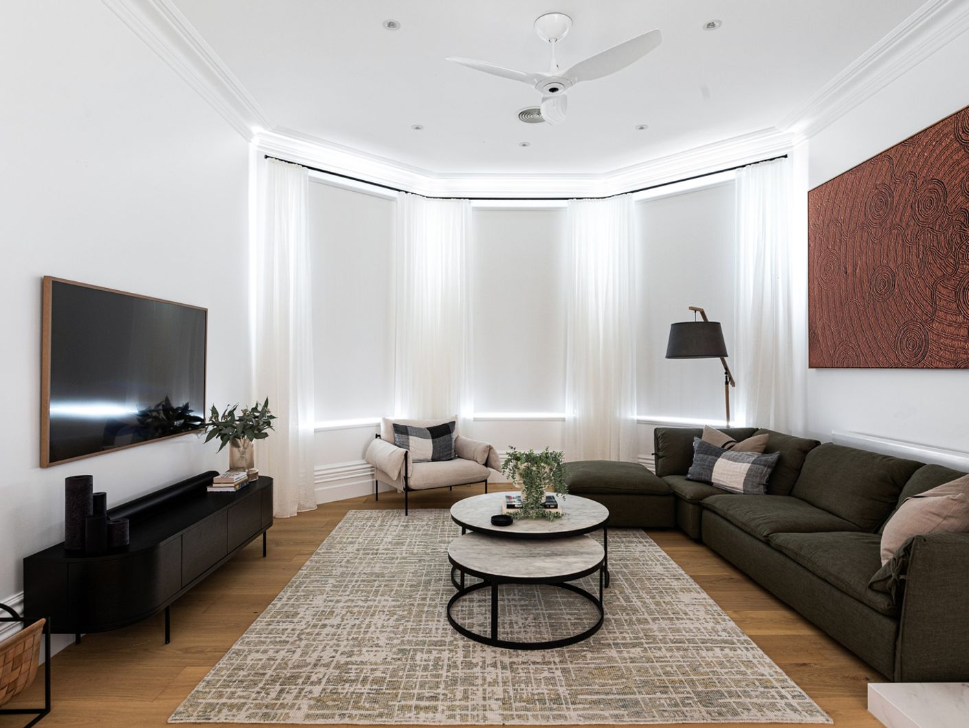 Living Room Sheer Curtains and Roller Blinds Laconia Air Swan and Sanctuary BO Plaster BO