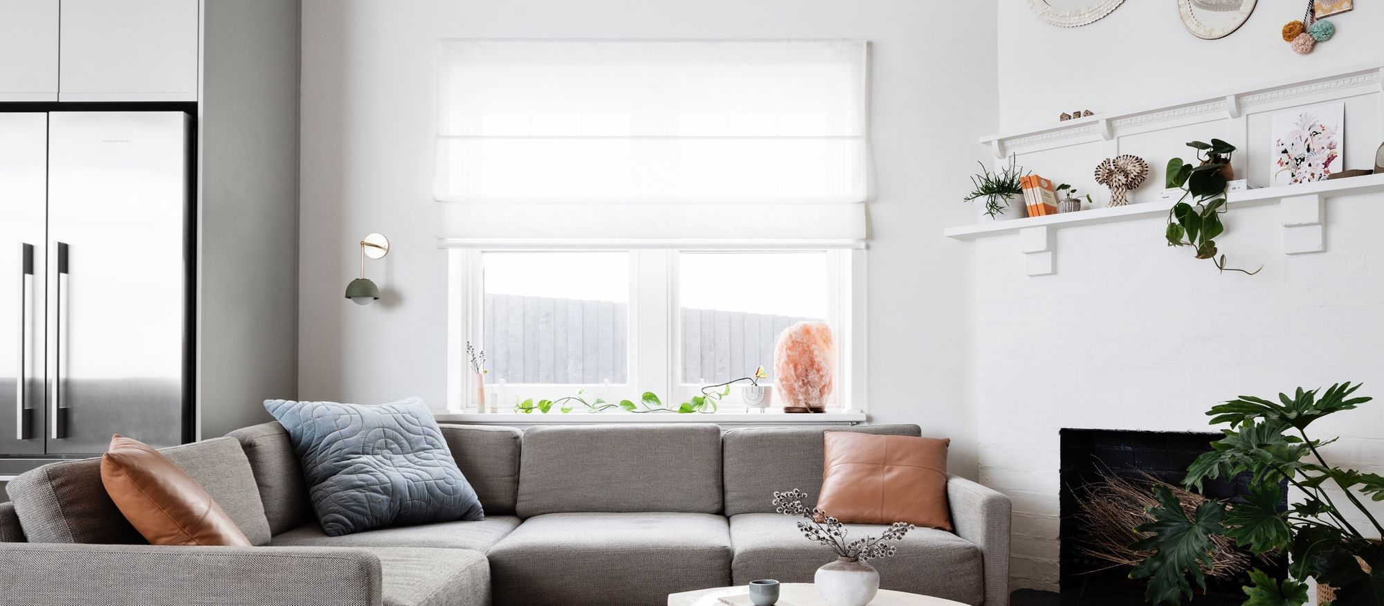 Living room deals roman blinds