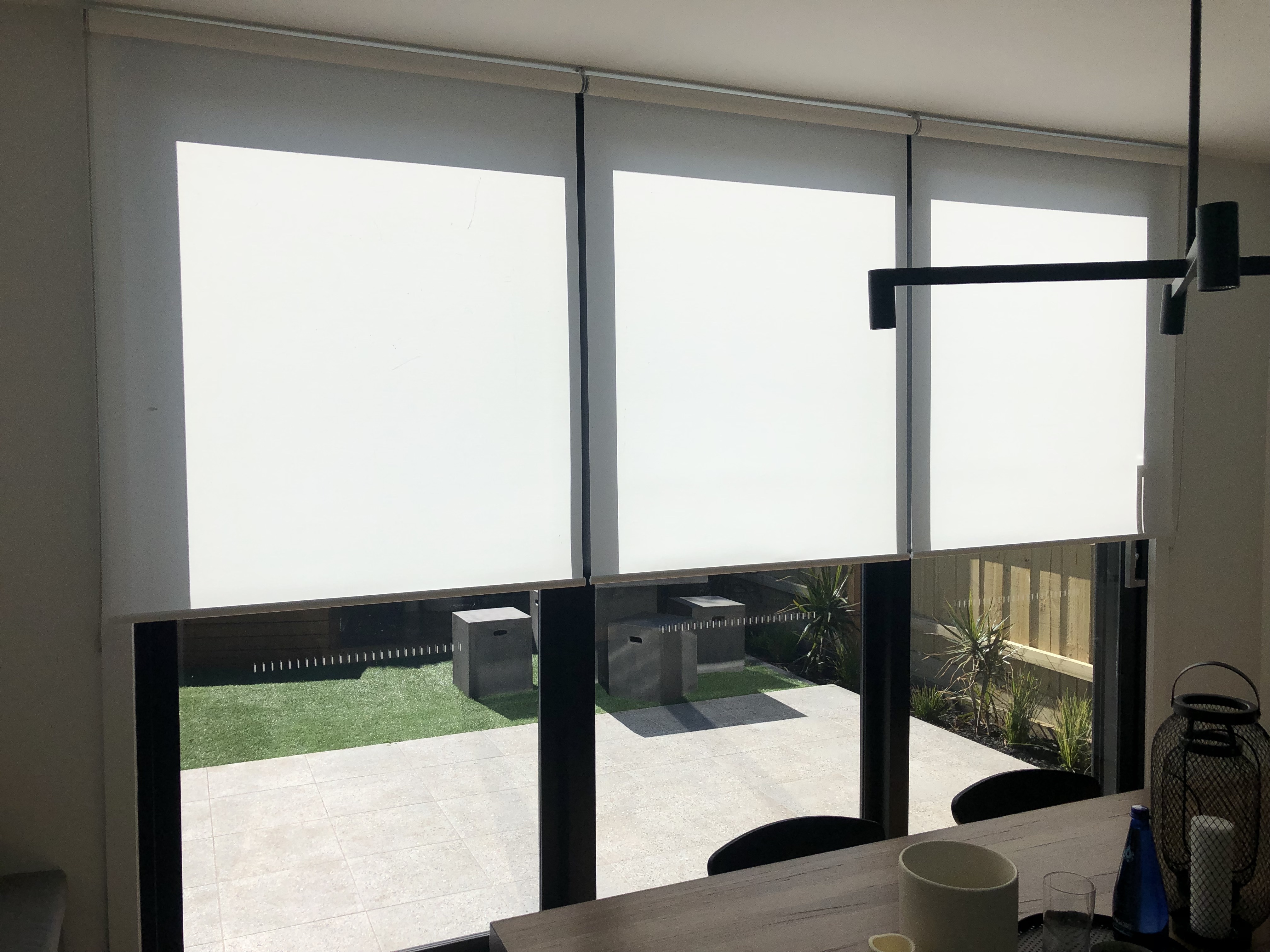 Roller blinds for huge patio doors
